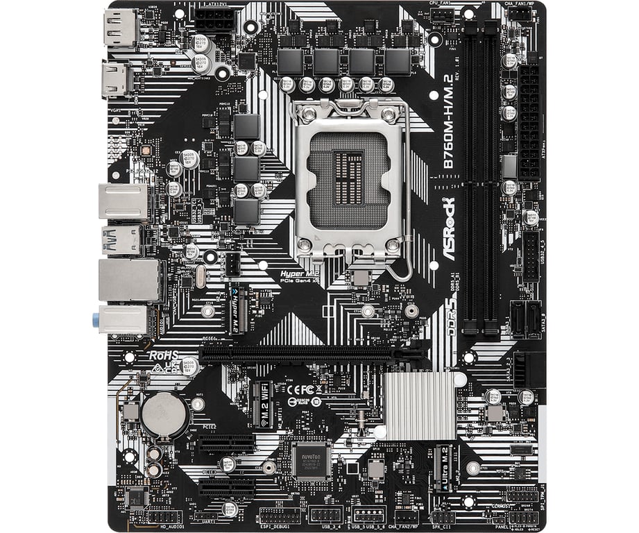 ASRock Asro B760M H/ .2 Intel B760 LGA 1700 carte mère micro ATX