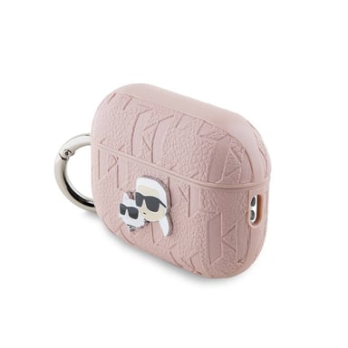 Karl Lagerfeld Estuche para AirPods Pro 2 con diseño Karl and Choupette Embossed Rosa