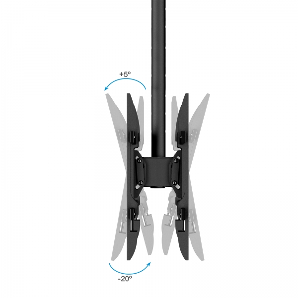 Support de Plafond Tooq pour 2 Écrans 43 86 Angle de Rotation 180º Inclinable Gestion de Neuf - vue 3