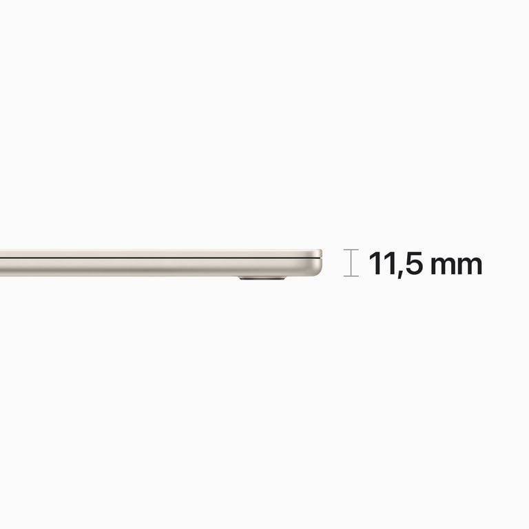 MacBook Air M2 (2023) 15.3', 3.5 GHz 512 Go 8 Go  Apple GPU 10, Lumière stellaire - AZERTY