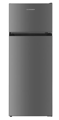 Schneider SCDD206H-XE - Réfrigérateur double porte 206L Inox