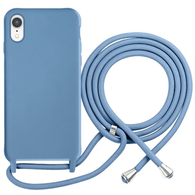 Moxie Funda para iPhone XR de TPU Premium Color Lace con cordón para el cuello Azul