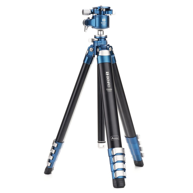 Trépied Benro CyanBird AL Series 2 en aluminium avec tête G36PT, rotule Arca-Swiss, serrages Flip Lock, charge 20 kg, noir et bleu - Neuf