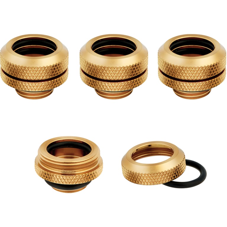 Corsair Pack de 4 Fittings Or Hydro X series XF 14mm - vue 3
