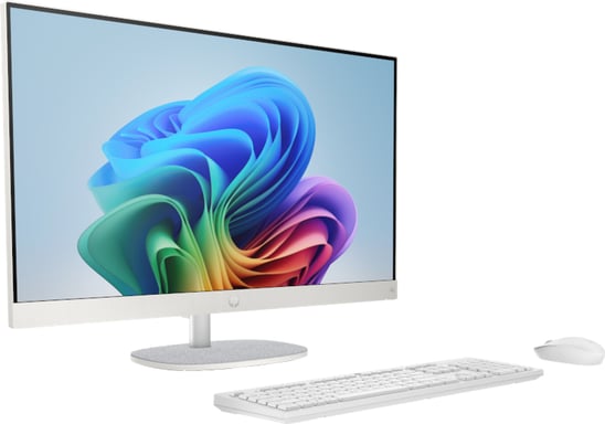 HP Next Gen AI 24-ct2001ns Copilot+ PC AMD Ryzen AI 5 340 60,5 cm (23.8'') 1920 x 1080 pixels PC All-in-One 16 Go DDR5-SDRAM 1 To SSD DOS gratuit Wi-Fi 6 (802.11ax) Blanc