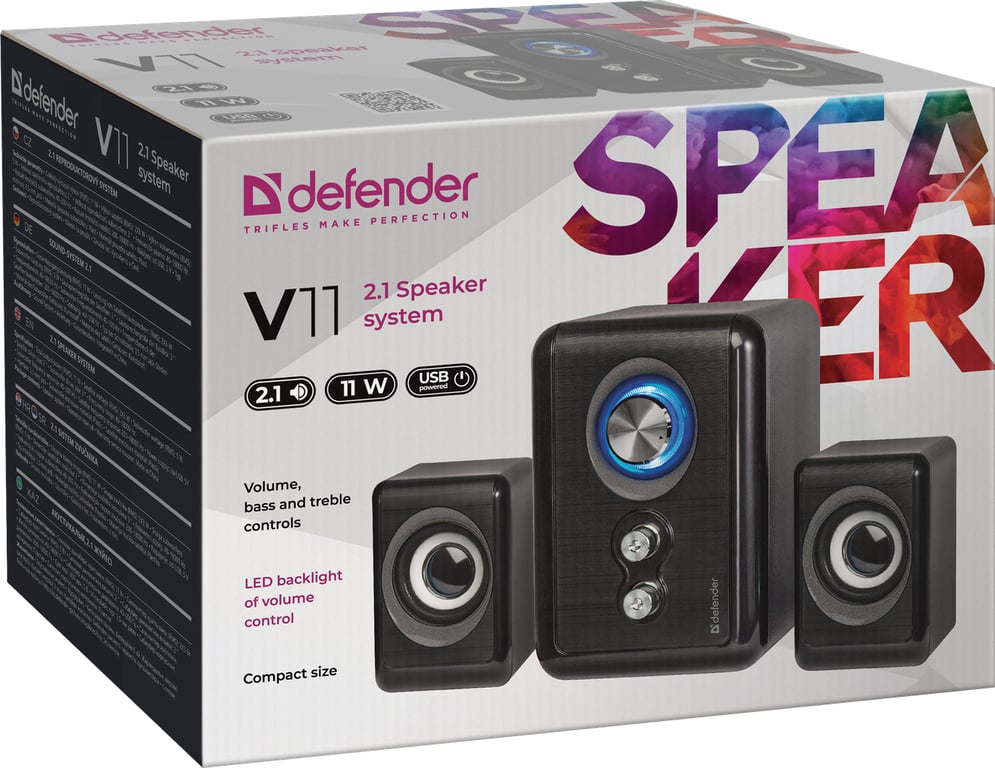 Haut-Parleurs Defender V11 – 2.1 Canaux, 11 W, Avec Fil - vue 2
