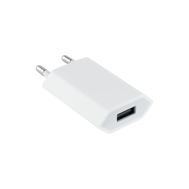 Nanocable MINI CARGADOR USB PARA IPOD IPHONE,5V-1A, BLANCO