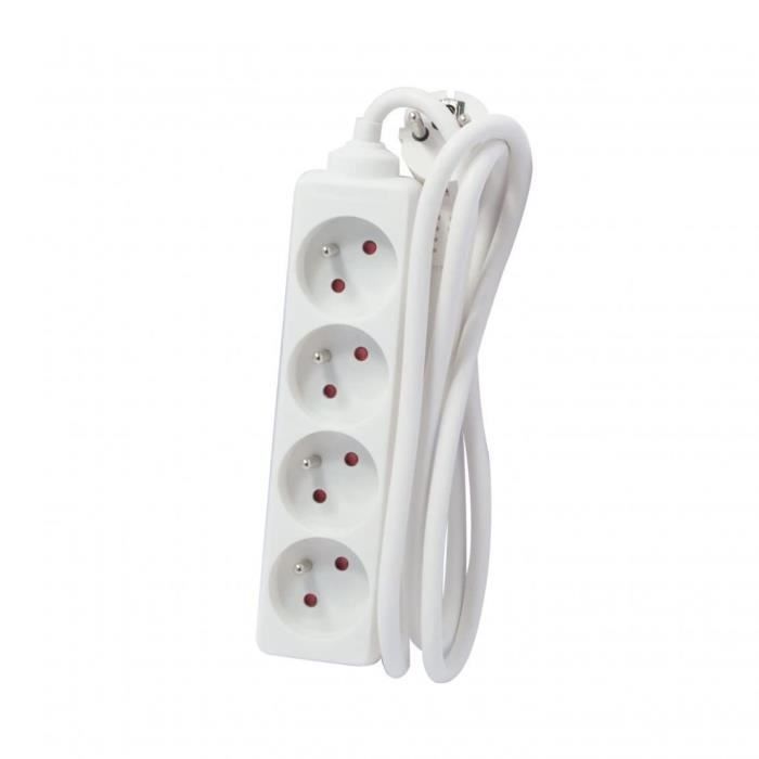 CHACON Bloc multiprise rallonge 4 prises 5m Lot de 2 - vue 2