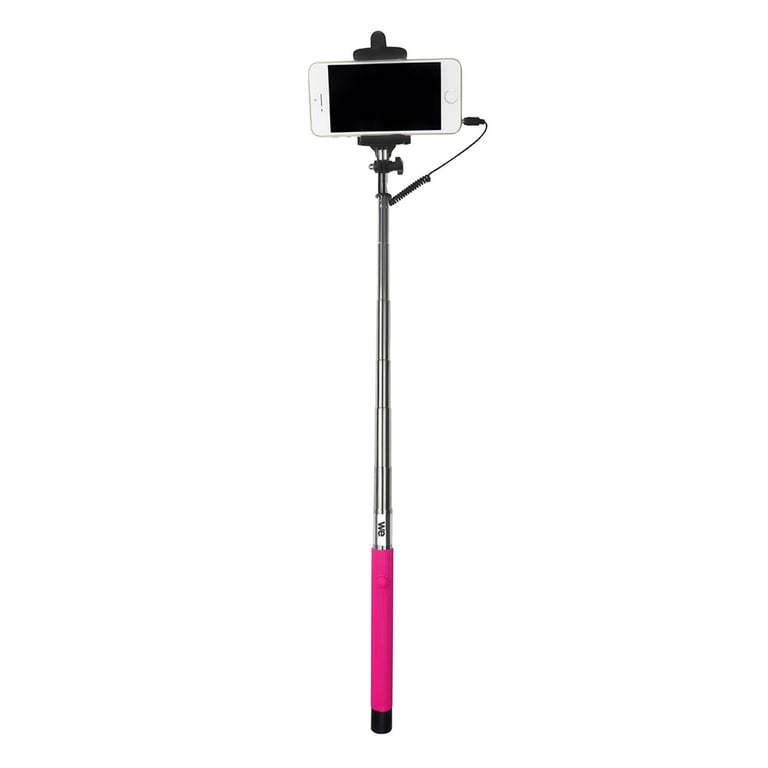 Bras Selfie WE Fushia Longueur 22.5 à 100.5 cm Compatible IOS 4.0 / Android 3.0 Port Jack - vue 2