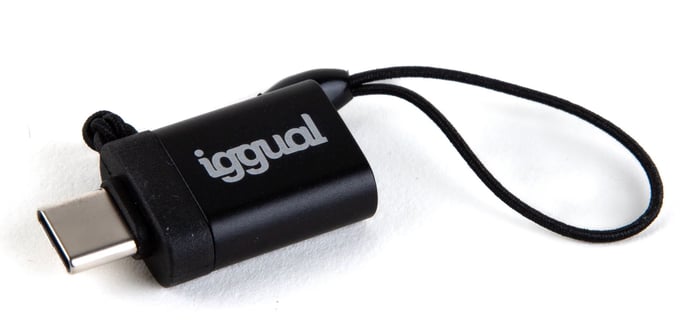 iggual IGG318409 adaptador de género de cable USB C a USB-A 3.1 Negro