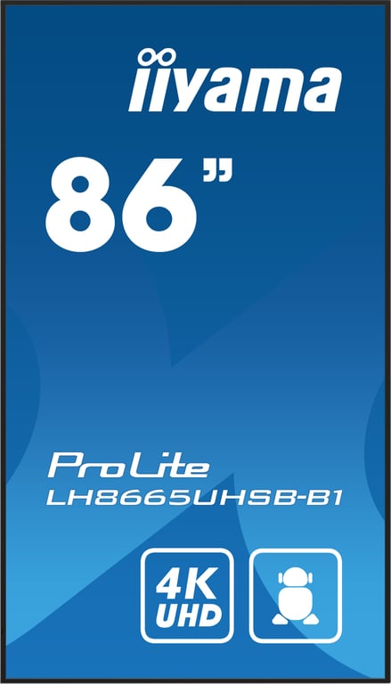 iiyama ProLite LH8665UHSB-B1 - Classe de diagonale 86  écran LCD rétro-éclairé par LED - signalisation numérique - Android - 4K UHD (2160p) 3840 x 2160 - noir - Neuf