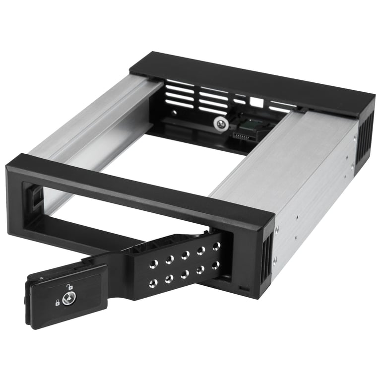 StarTech.com Rack disque dur 5 25" vers 3 5" avec échange à chaud Backplane HDD / SSD SATASAS 3 5" Sans tiroir Aluminium HSB1SATSASBA - vue 3