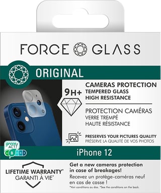 Force Glass FGMGCAMIP1261ORIG écran et protection arrière de téléphones portables Protecteur d'objectif caméra Apple 1 pièce(s)