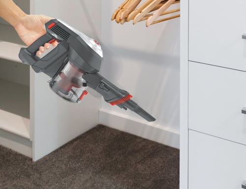 Hoover HF122AH 011 Aspirateur-balai 2 en 1 Batterie Sec Tissu Sans sac 0,9 L 170 W Titane