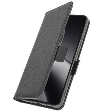 3mk Funda con cierre para Xiaomi 14T Pro Solapa de soporte de vídeo Negro