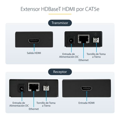 StarTech.com Estensore HDMI su Cat5e / 6 - Estensore HDMI su RJ45 con POC (Power over Cable)