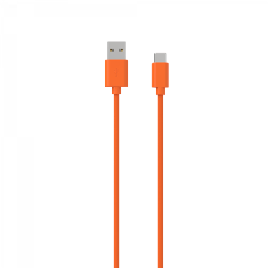 Câble USB vers Type-C 3A - 1,5 mètres - Collection POP - Orange