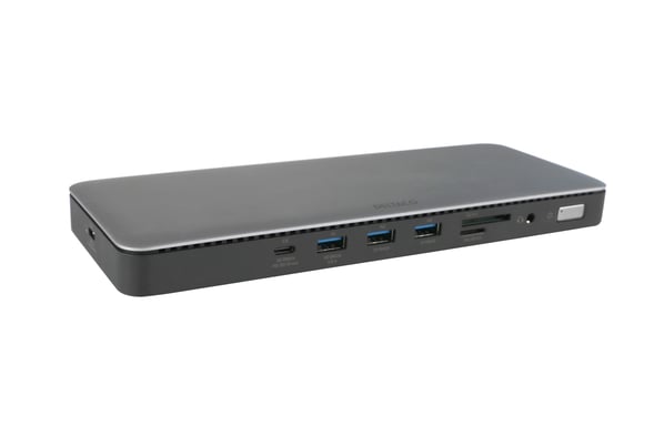 USB-C dock, triple, 2x HDMI/DP, USB-C/