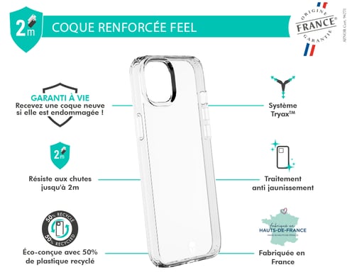 FORCE CASE FCFEELIP14M coque de protection pour téléphones portables Transparent iPhone 14 Plus