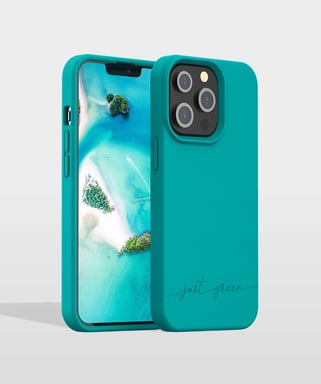 Carcasa biodegradable Blue Lagoon para iPhone 13 Pro Just Green