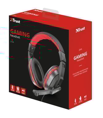 Trust 21953 auricular y casco Auriculares Alámbrico Diadema Juego Negro, Rojo