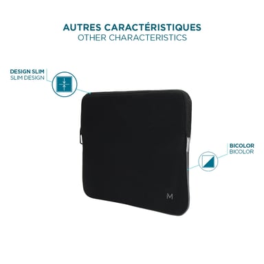 Custodia protettiva in memory foam per laptop 14'' Mobilis 049016 - Nero/Grigio