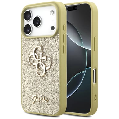 Custodia Guess Fixed Glitter Big 4G per iPhone 17 Pro oro
