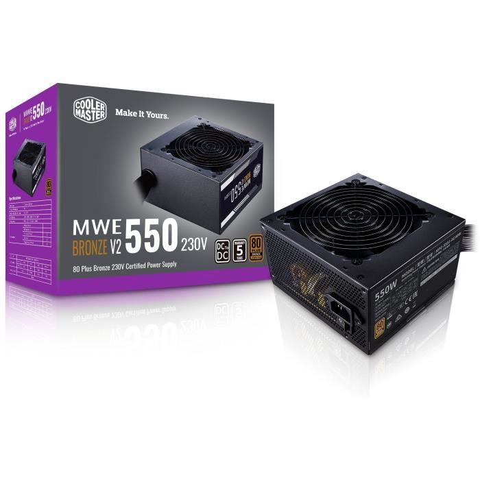 COOLER MASTER MWE V2 Alimentation Certifiée 80 Plus Garantie Câbles plats Neuf