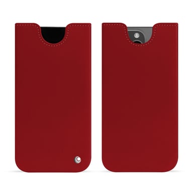 Pochette cuir Apple iPhone 15 Pro Max -  - Rouge - Cuir lisse