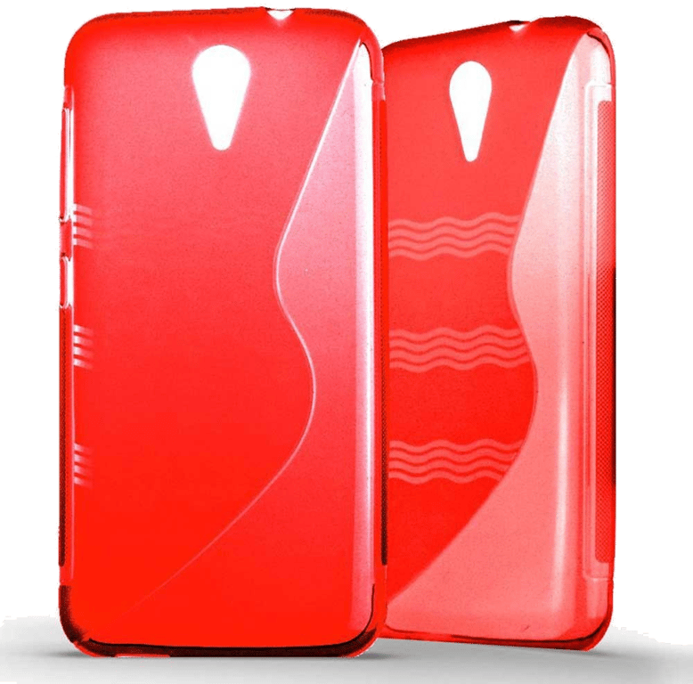 Coque silicone unie compatible Givré Rouge HTC Desire 620
