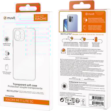 Muvit For Change Custodia morbida Clear Xiaomi 11 Lite 5G Ne | 11 Lite 5G