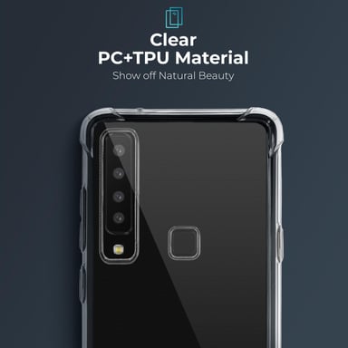 Moozy Coque en silicone résistante aux chocs pour Samsung A9 2018, A9 Star Pro, Galaxy A9s – Coque de téléphone transparente en TPU souple