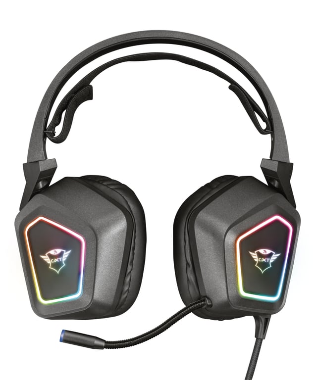 Trust GXT 450 Blizz RGB 7.1 Surround Casque Avec fil Arceau Jouer USB Type-A Noir - Neuf