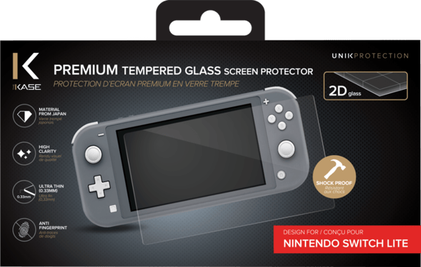 Protezione dello schermo in vetro temperato premium per Nintendo Switch Lite, trasparente