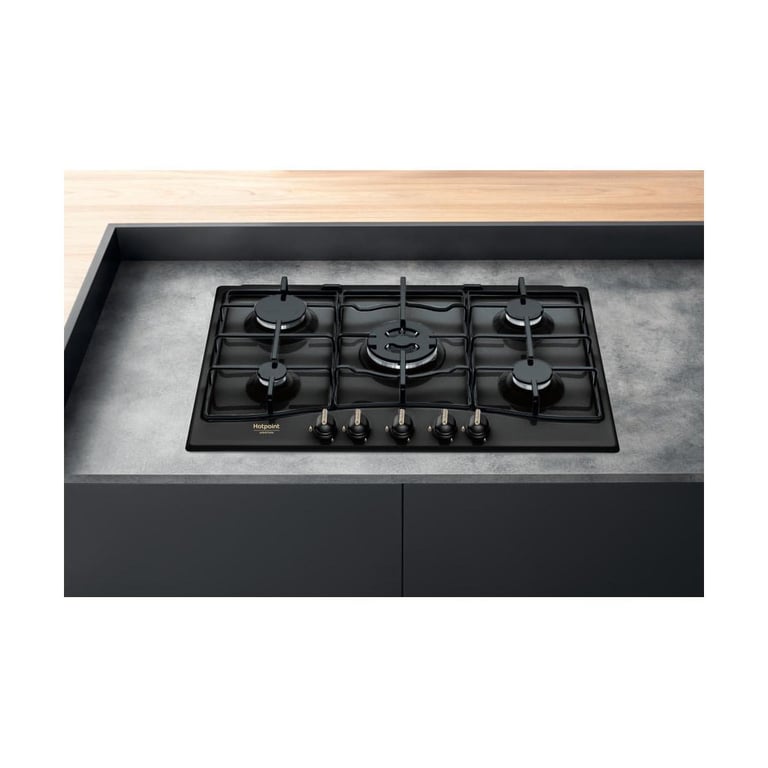 Cuisinière à Gaz Hotpoint PCN 750 T (AN) R/HA – 5 Brûleurs, Porte Froide - vue 3