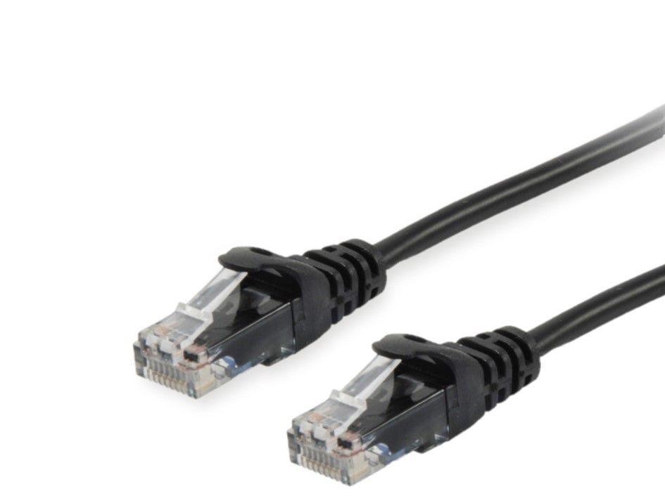 Equip Cavo di Rete Cat6a UUTP 3m RJ 45 10GbE Nero Ethernet LAN PoE+ - vue 3