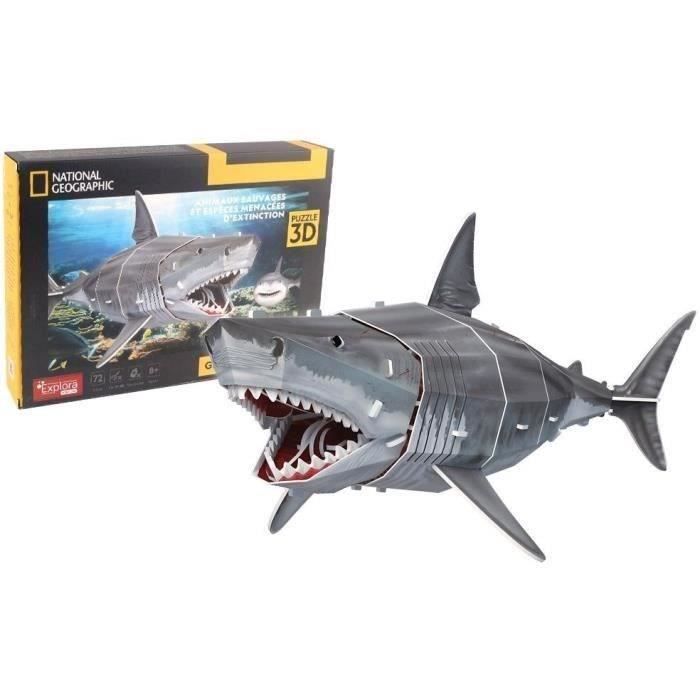 Puzzle 3D Grand Requin Jeu de construction EXPLORA 72 pièces Dès - vue 2