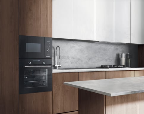 Schneider SCMW2538GB - Four Micro-ondes gril 38 cm encastrable 25L Noir
