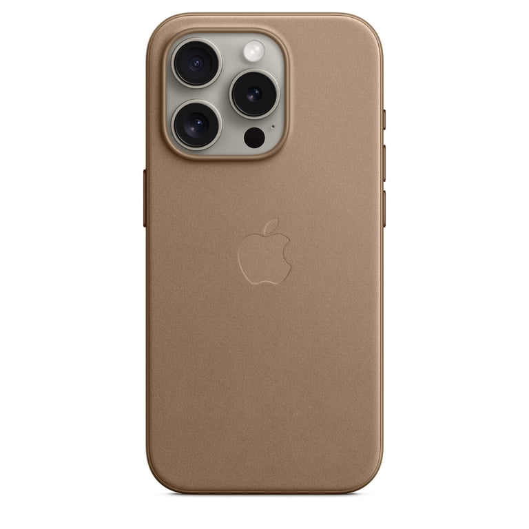 Carcasa de tejido fino con MagSafe para iPhone 15 Pro Taupe - Nuevo