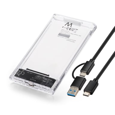 EWENT Carcasa USB3.2 Gen1 para SATA2.5''USB-C+A Tra