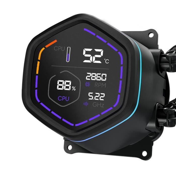 Refroidisseur liquide All-in-One 240mm COOLER MASTER ML Core Nex Digital 240 ARGB double ventilateur 120mm OLED Noir - Neuf