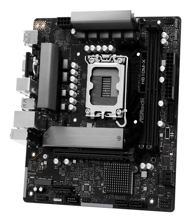 Asrock H810M X micro ATX Neuf - vue 3