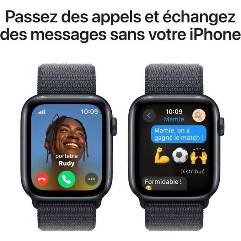 Watch SE 2024 (GPS + 4G) Boitier en aluminium Minuit de 44mm avec Boucle Sport, Noir - Neuf