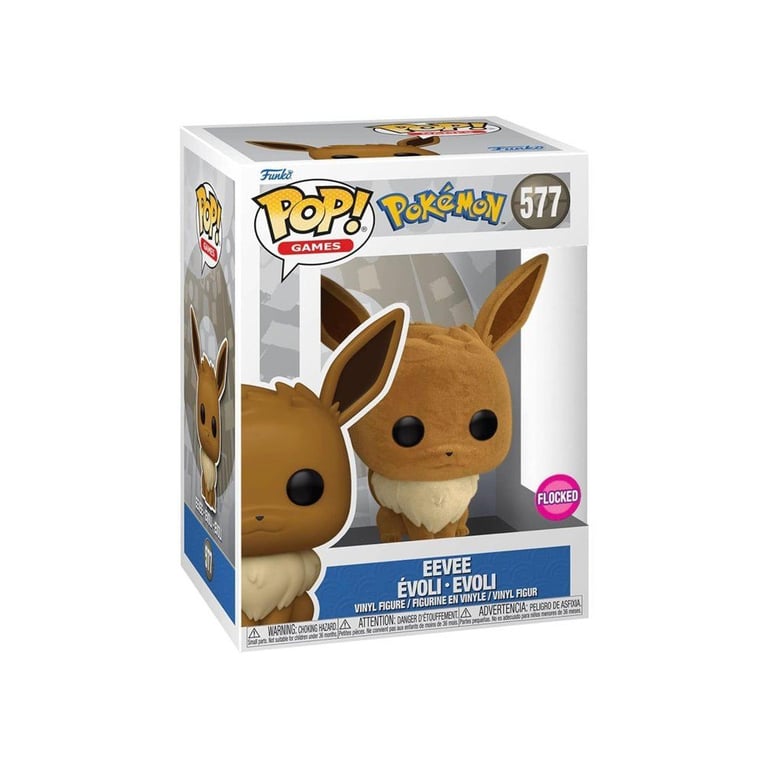 Figurine Funko Pop Games Pokémon Eevee Flocked Collectionnez la peluche la plus mignonne de 'univers Pokémon ! Neuf