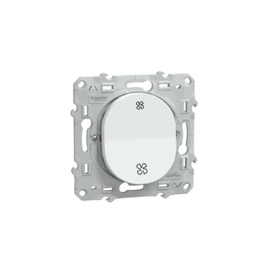 Mécanisme poussoir VMC Schneider Electric S320236 encastrable OVALIS sans arrêt blanc
