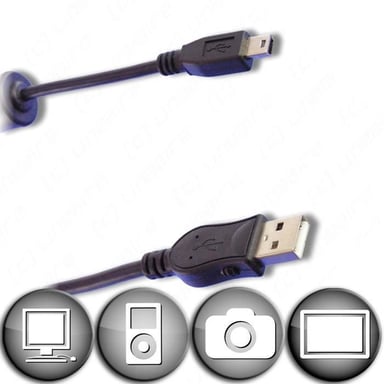 Cable mini USB B de 5 clavijas macho / USB A macho