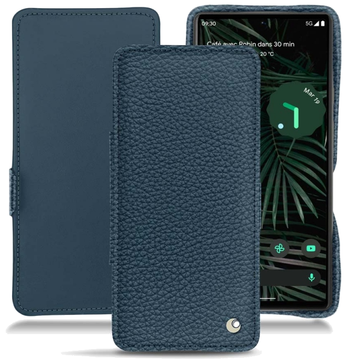 Housse cuir Google Pixel 6 Pro - Rabat horizontalBleu