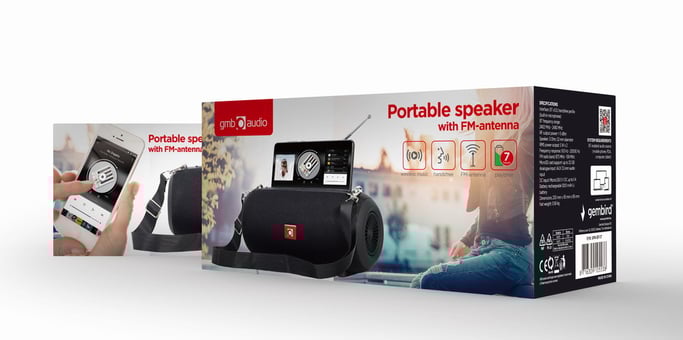 Gembird SPK-BT-17 haut-parleur portable et de fête Enceinte portable stéréo Noir 5 W