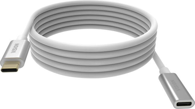 Vision TC 2MUSBCEXT cable USB USB 3.2 Gen 2 (3.1 Gen 2) 2 m USB C Blanco