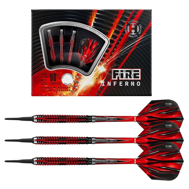 Fléchettes Fire Inferno 90% Tungstène 18g Précision et Performance Neuf
